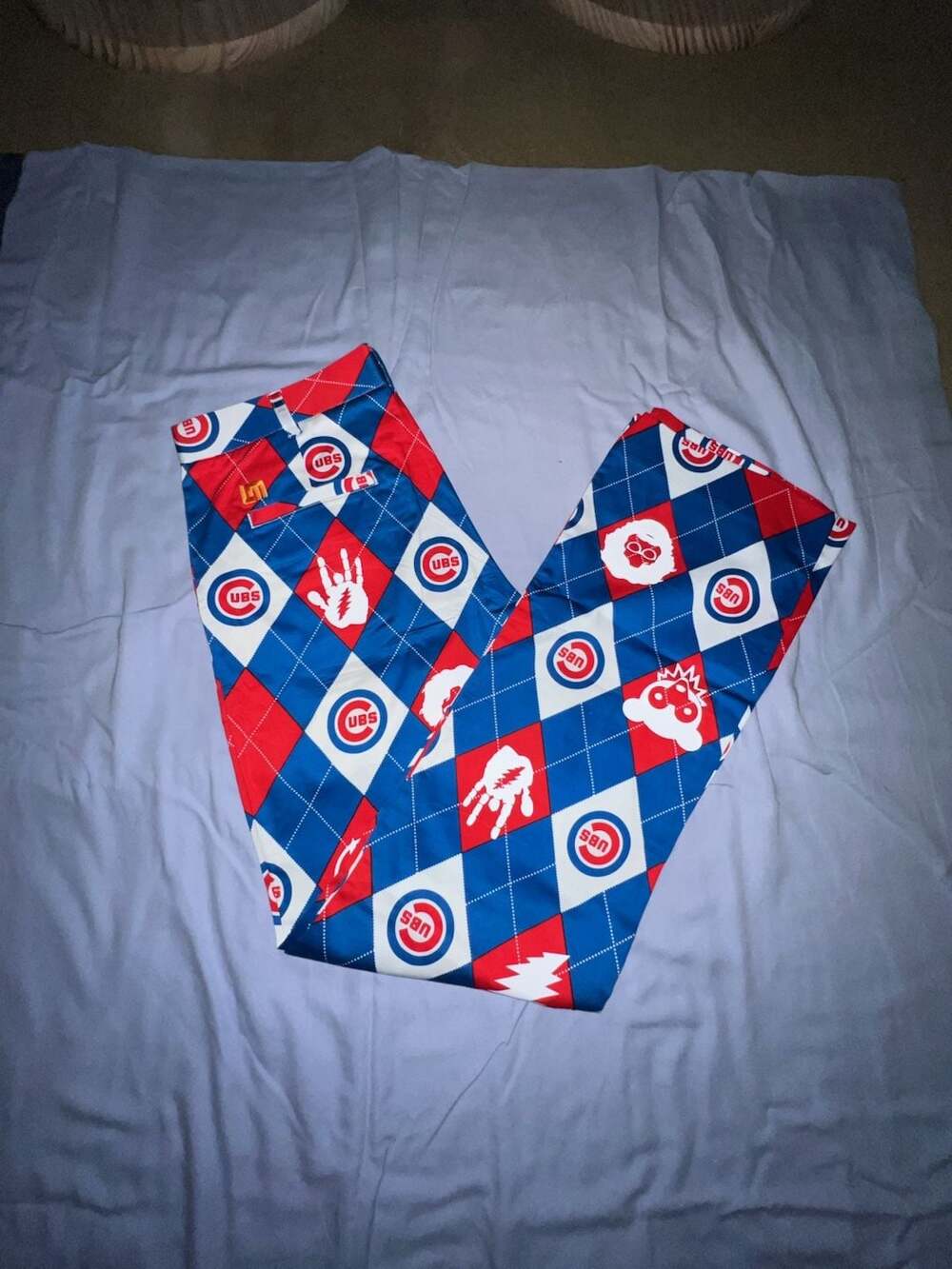 Loudmouth Custom Grateful Dead Chicago Cubs MLB Argyle Golf Pants